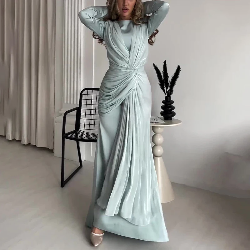 Winter Clothing Dress Up - Elegant O Neck Fashion Tie-up High