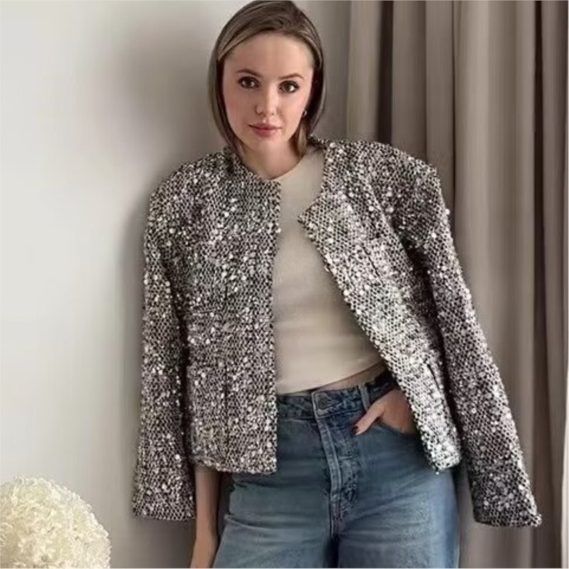 Party Club chic shiny Blazer s - đánh giá và giá Winter Clothing Dress Up