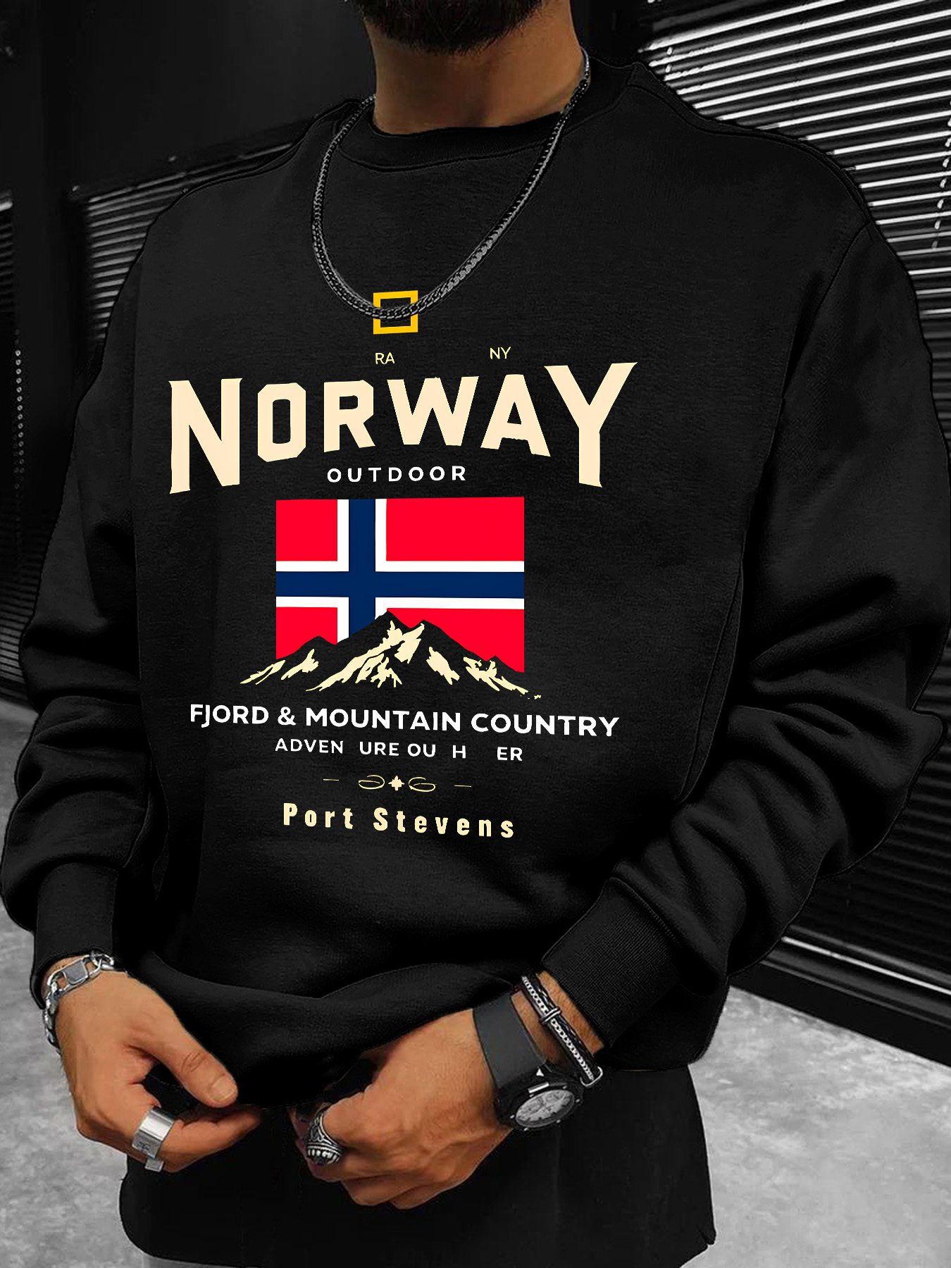 Men's Sweatshirt, Norwegian Fl - đánh giá và giá Winter Clothing Norway