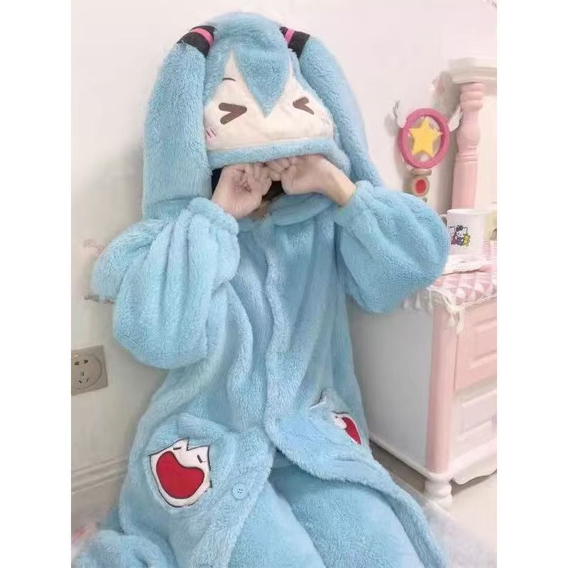 Miku Anime Pajamas Cute Winter - đánh giá và giá Winter Clothing Anime